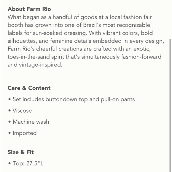 Anthropologie Farm Rio Hisbiscus Pajama Set - Picture 16 of 16